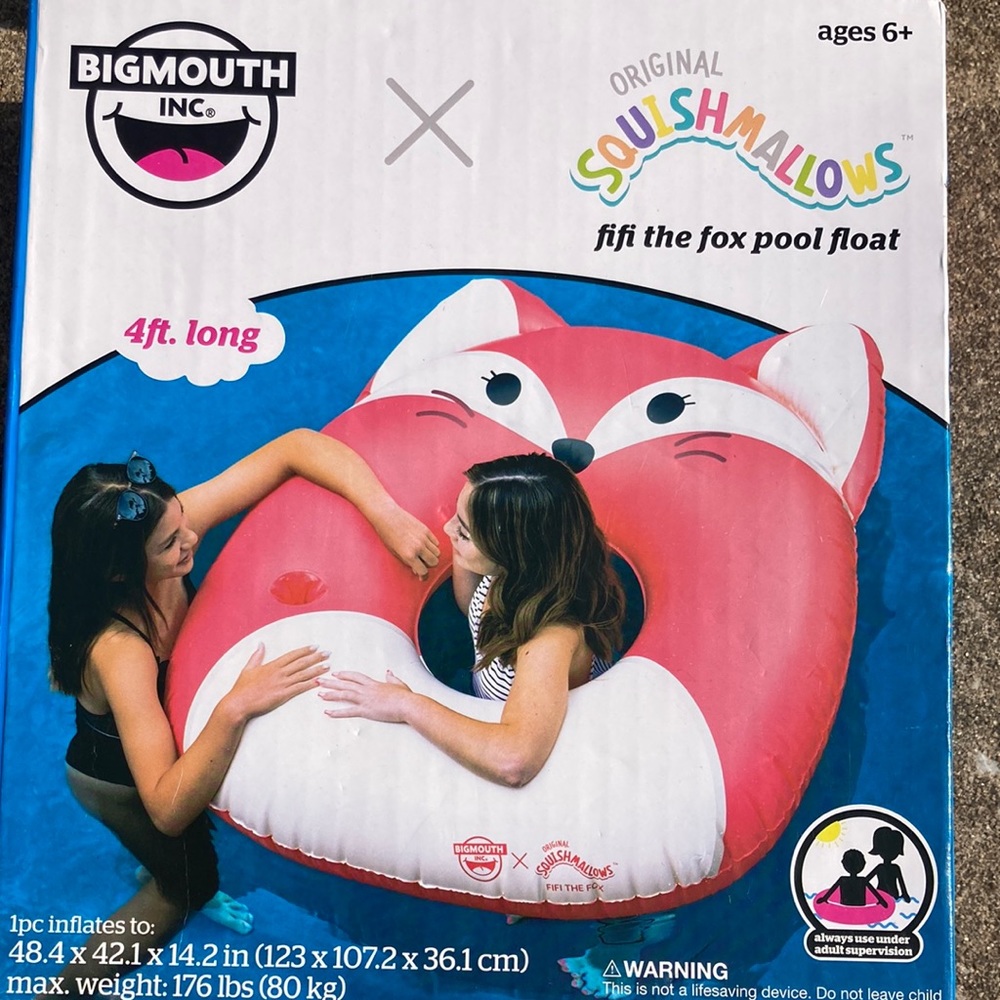 Bigmouth inc squashmallow fox pool float
